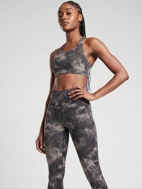 ATHLETA Advance Printed  Bra B-G - Nebula Black